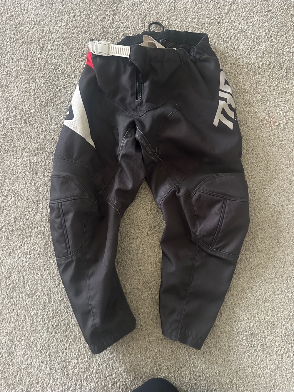 thor Black Youth Riding Pants with Pink Stitching Accent